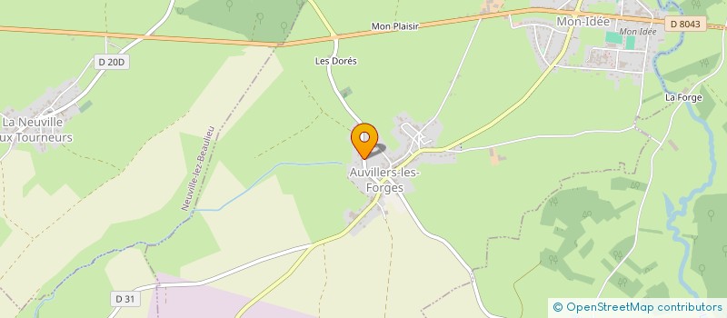 localisation de l'entreprise MONSIEUR AYMERIC GILLOTIN  AUVILLERS-LES-FORGES