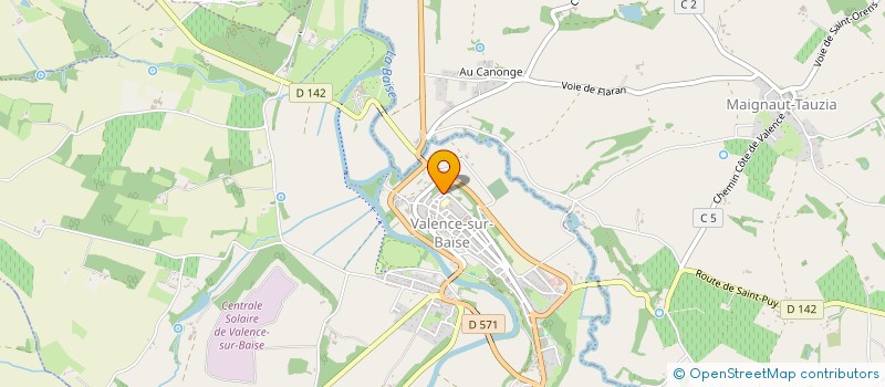 localisation de l'entreprise MONSIEUR AYMERIC GUILLOT  VALENCE-SUR-BAISE