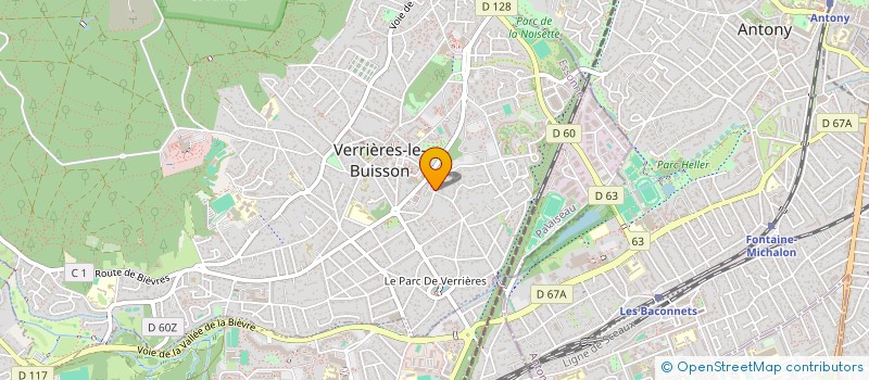 localisation de l'entreprise MONSIEUR AYMERIC JEUSSE  VERRIERES-LE-BUISSON