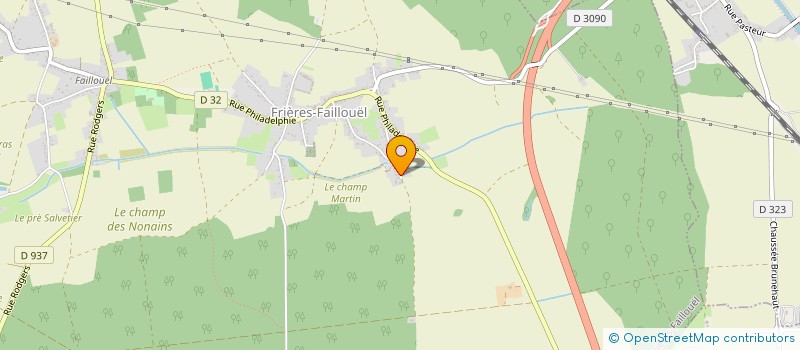 localisation de l'entreprise MONSIEUR AYMERIC LAVANCIER  FRIERES-FAILLOUEL