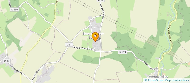 localisation de l'entreprise MONSIEUR AYMERIC LEFEBVRE  ERNEMONT-SUR-BUCHY