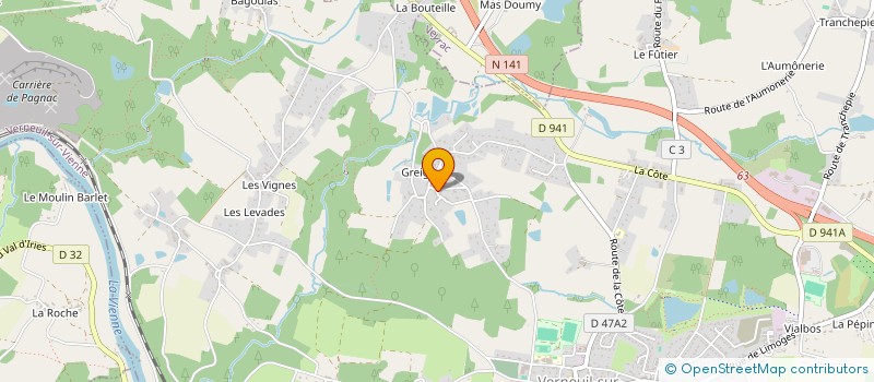 localisation de l'entreprise MONSIEUR AYMERIC NADAUD à VERNEUIL-SUR-VIENNE