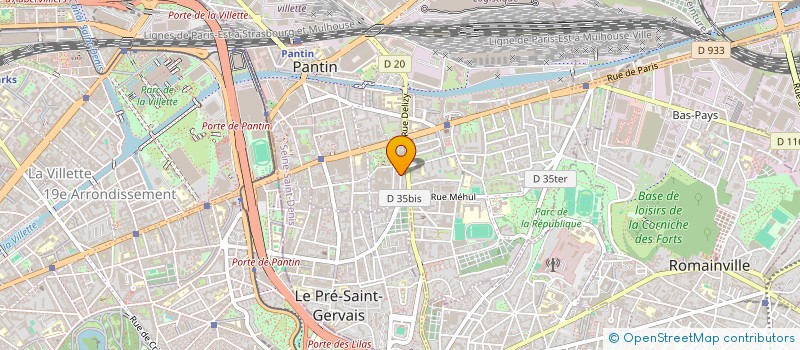 localisation de l'entreprise MONSIEUR AYMERIC PLOSSARD  PANTIN