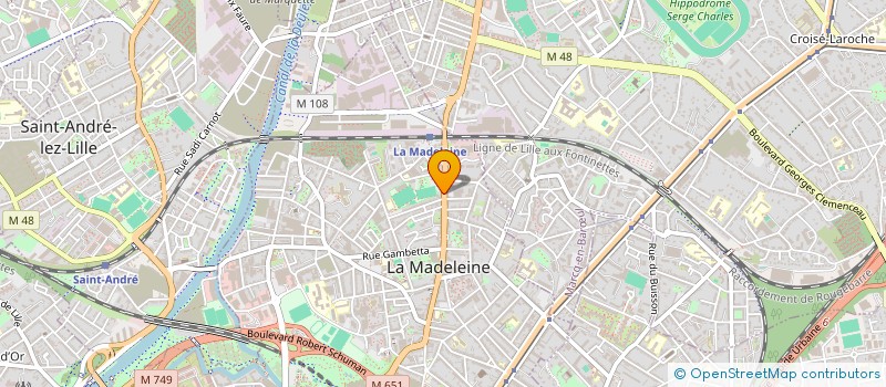 localisation de l'entreprise MONSIEUR AYMERIC RAMET à LA MADELEINE