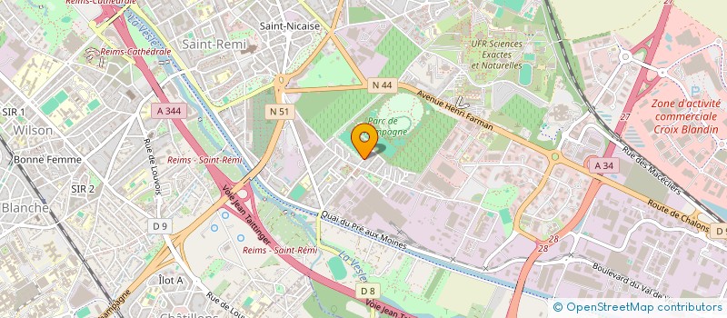 localisation de l'entreprise MONSIEUR AYMERIC TISSIER  REIMS