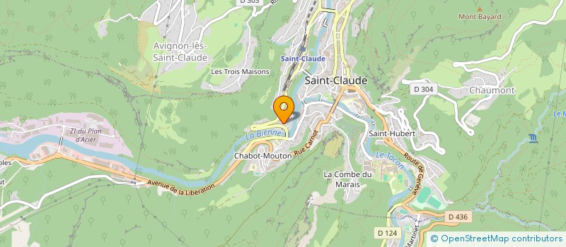 localisation de l'entreprise MONSIEUR AYOUB ABBES à SAINT-CLAUDE
