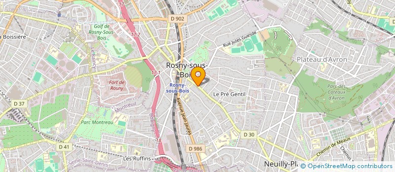 localisation de l'entreprise MONSIEUR AYTAC SASI à ROSNY-SOUS-BOIS
