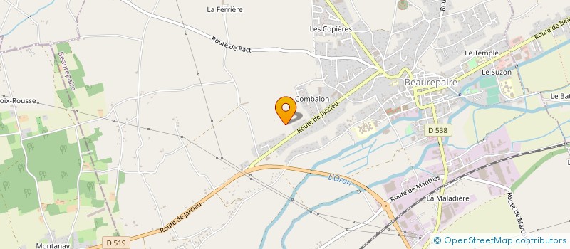 localisation de l'entreprise MONSIEUR AYTEKIN SAHIN à BEAUREPAIRE