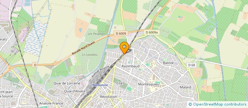 localisation de l'entreprise MONSIEUR AYYOUB HAJJI  NARBONNE