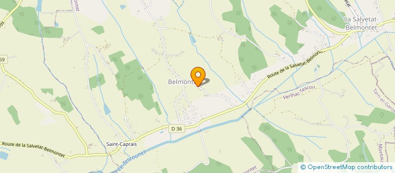 localisation de l'entreprise MONSIEUR AZIZ BOUIZOU  LA SALVETAT-BELMONTET