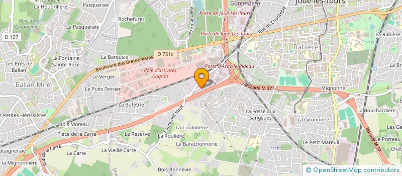 localisation de l'entreprise MONSIEUR AZIZ KHUDOYAN  JOUE-LES-TOURS