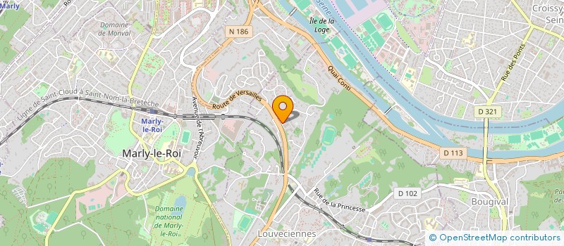 localisation de l'entreprise MONSIEUR AZOUAOU YAHOUNI  LOUVECIENNES