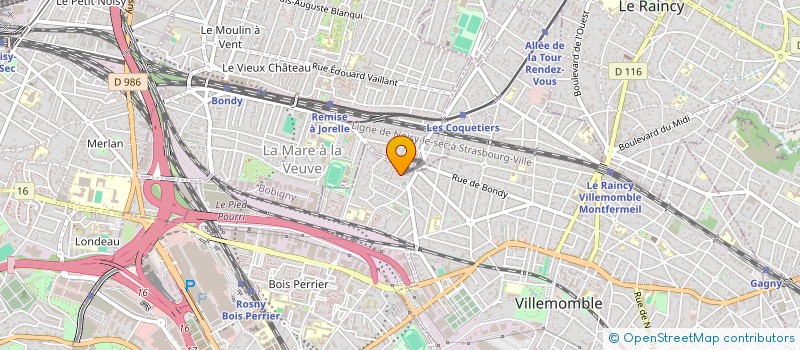 localisation de l'entreprise MONSIEUR AZZEDINE REBBAH à VILLEMOMBLE