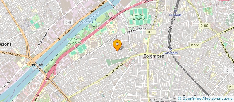 localisation de l'entreprise MONSIEUR BACAR YAGUE  COLOMBES