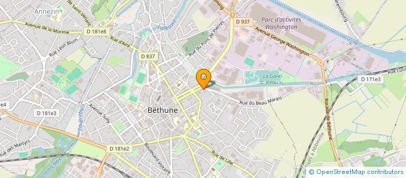 localisation de l'entreprise MONSIEUR BADEMBA DIALLO  BETHUNE