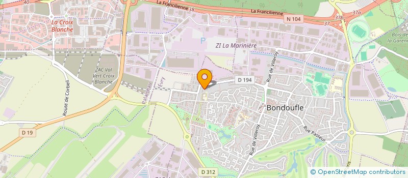 localisation de l'entreprise MONSIEUR BADIARRA DEMBELE  BONDOUFLE