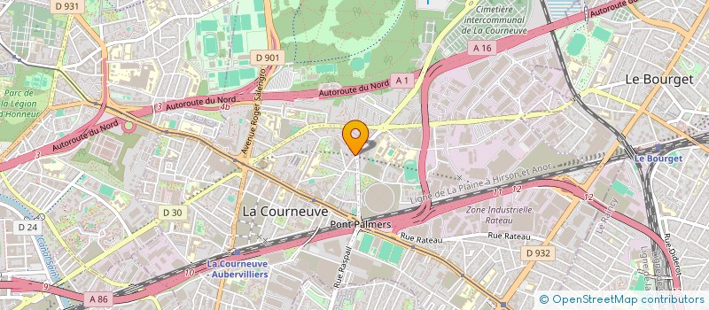 localisation de l'entreprise MONSIEUR BADIS MHADHEBI à LA COURNEUVE