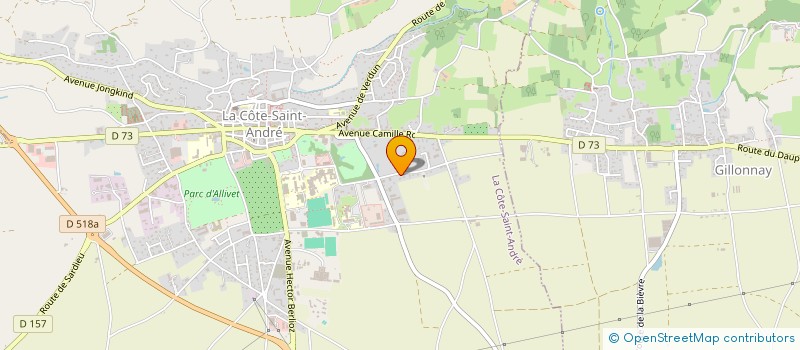 localisation de l'entreprise MONSIEUR BADR BOUHRIDA  LA COTE-SAINT-ANDRE