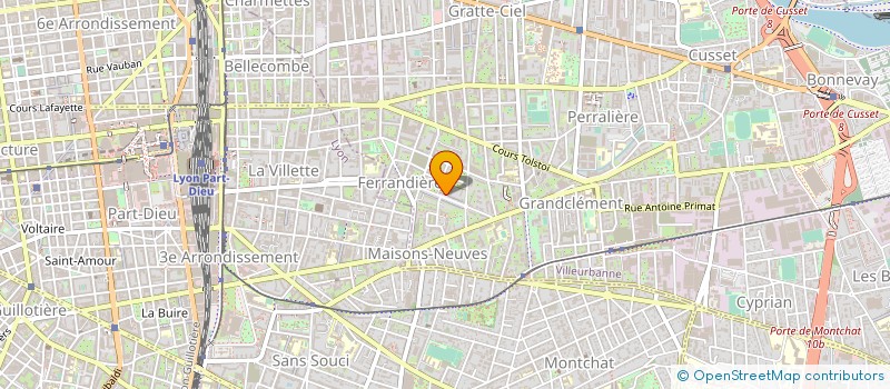 localisation de l'entreprise MONSIEUR BAGHDAD BENMERTAZA  VILLEURBANNE