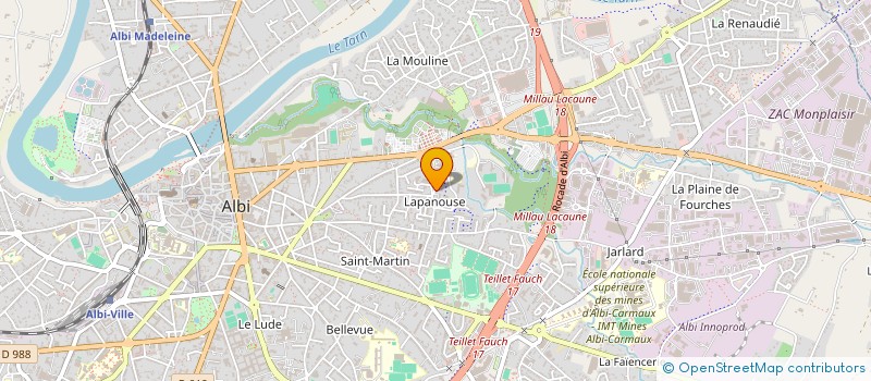 localisation de l'entreprise MONSIEUR BAHARU KEBBEH  ALBI