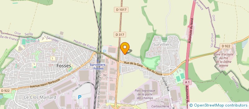 localisation de l'entreprise MONSIEUR BAHOZ SEYHAN  SURVILLIERS