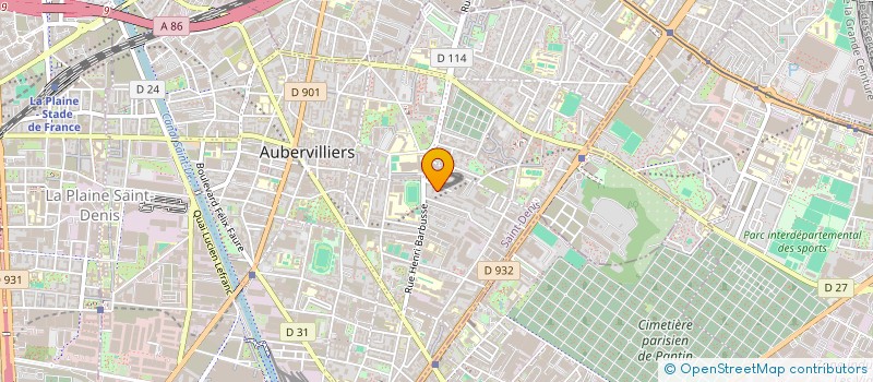 localisation de l'entreprise MONSIEUR BAI EMMANUEL CEDRIC BELEHOUAN  AUBERVILLIERS