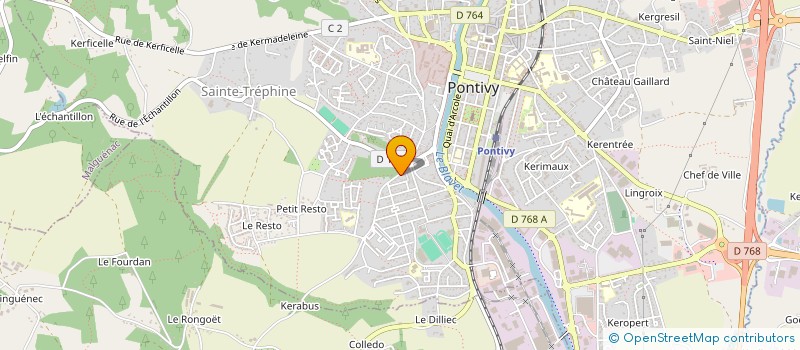 localisation de l'entreprise MONSIEUR BALIE BAGA  PONTIVY