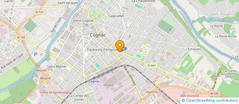 localisation de l'entreprise MONSIEUR BALTASAR MARTINS VEIGA à COGNAC