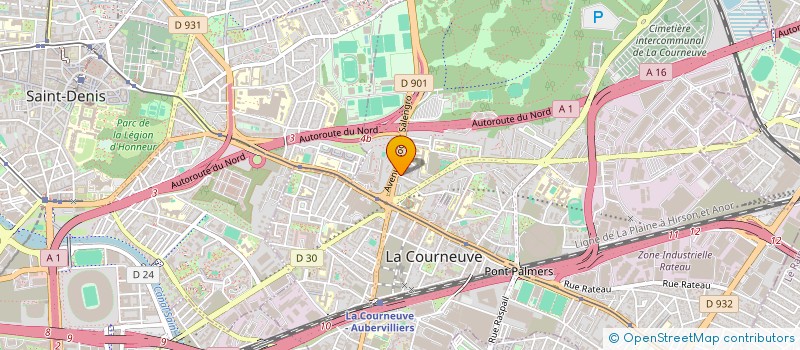 localisation de l'entreprise MONSIEUR BAMA FOFANA à LA COURNEUVE