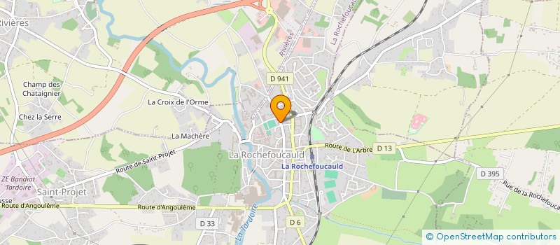 localisation de l'entreprise MONSIEUR BAPTISTE AUGER à LA ROCHEFOUCAULD-EN-ANGOUMOIS