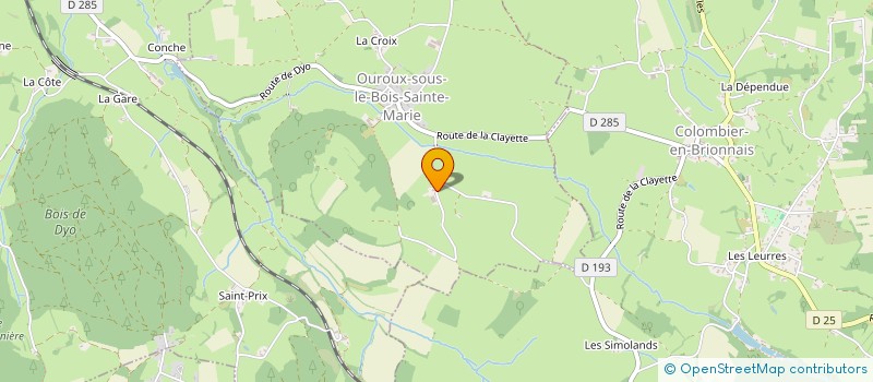 localisation de l'entreprise MONSIEUR BAPTISTE BARRAUD  OUROUX-SOUS-LE-BOIS-SAINTE-MARIE