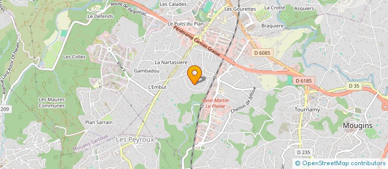 localisation de l'entreprise MONSIEUR BAPTISTE BAZIRE  MOUGINS