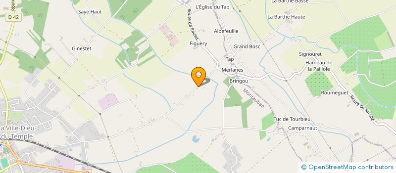 localisation de l'entreprise MONSIEUR BAPTISTE BERTRAND  LA VILLE-DIEU-DU-TEMPLE