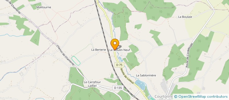 localisation de l'entreprise MONSIEUR BAPTISTE BLIN  COURTONNE-LES-DEUX-EGLISES