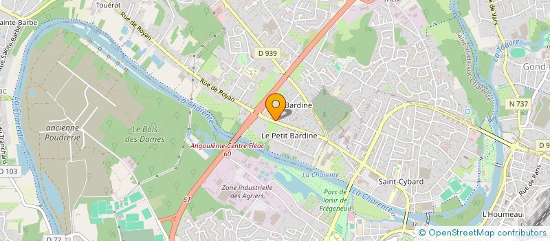 localisation de l'entreprise MONSIEUR BAPTISTE BONNEAU à SAINT-YRIEIX-SUR-CHARENTE