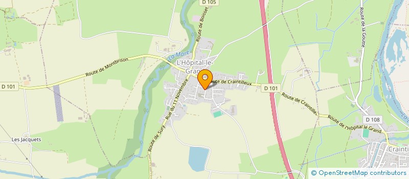 localisation de l'entreprise MONSIEUR BAPTISTE BRUN  L'HOPITAL-LE-GRAND