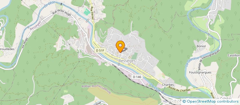 localisation de l'entreprise MONSIEUR BAPTISTE CAMBUZAT  BESSEGES