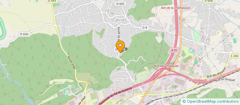 localisation de l'entreprise MONSIEUR BAPTISTE CHARPENTIER  CABRIES