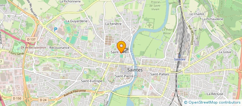 localisation de l'entreprise MONSIEUR BAPTISTE CORDONNIER  SAINTES