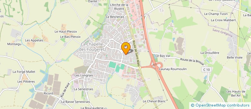 localisation de l'entreprise MONSIEUR BAPTISTE COUPEAU  LA CHAPELLE-DES-FOUGERETZ