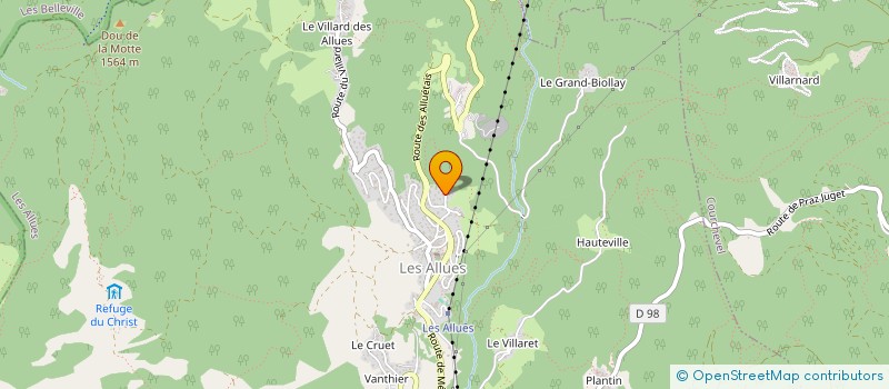 localisation de l'entreprise MONSIEUR BAPTISTE CRUCE  LES ALLUES