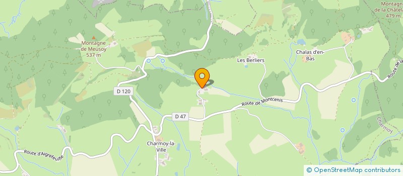 localisation de l'entreprise MONSIEUR BAPTISTE DE LA FOLLYE DE JOUX  CHARMOY