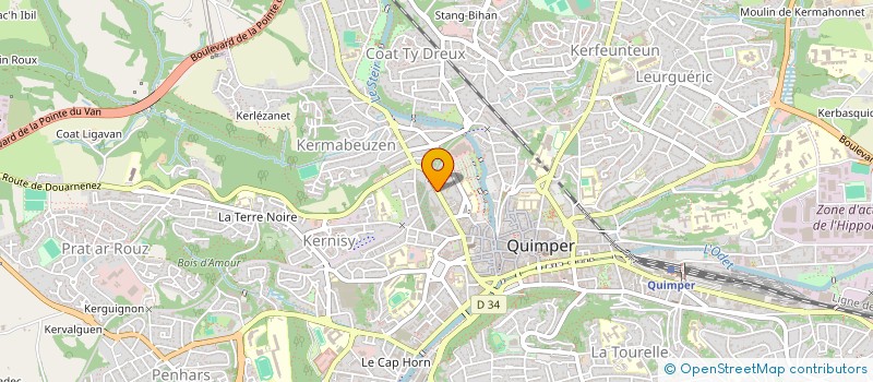 localisation de l'entreprise MONSIEUR BAPTISTE DEJEUX à QUIMPER