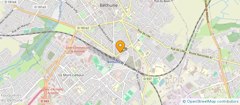 localisation de l'entreprise MONSIEUR BAPTISTE DELSERT  BETHUNE