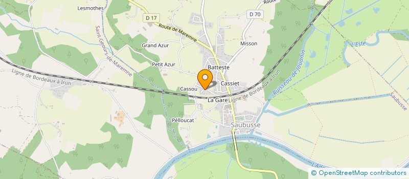 localisation de l'entreprise MONSIEUR BAPTISTE DUPERIN  SAUBUSSE