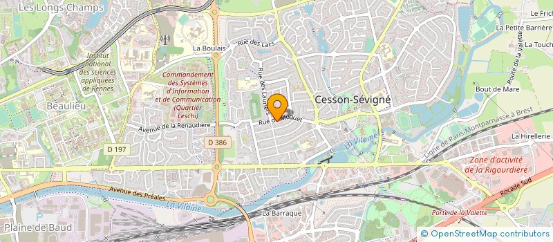 localisation de l'entreprise MONSIEUR BAPTISTE GUIVARCH  CESSON-SEVIGNE