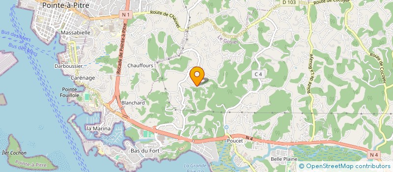 localisation de l'entreprise MONSIEUR BAPTISTE HERGOTT  LE GOSIER