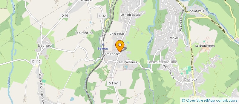 localisation de l'entreprise MONSIEUR BAPTISTE JAVERLIAT  SAINT-JUST-LE-MARTEL