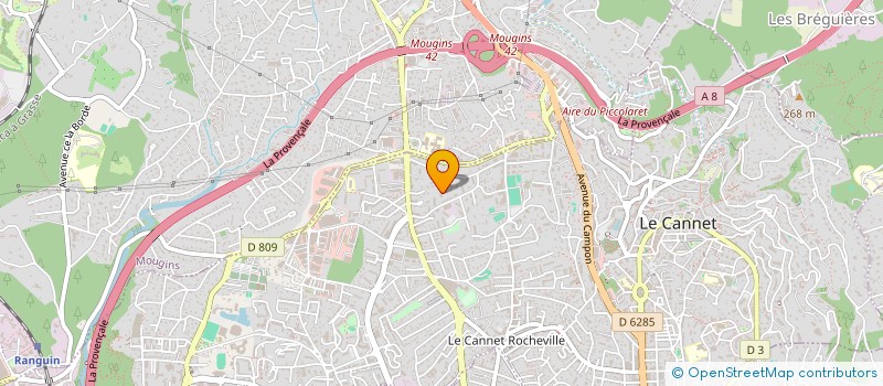 localisation de l'entreprise MONSIEUR BAPTISTE JEANDET à LE CANNET