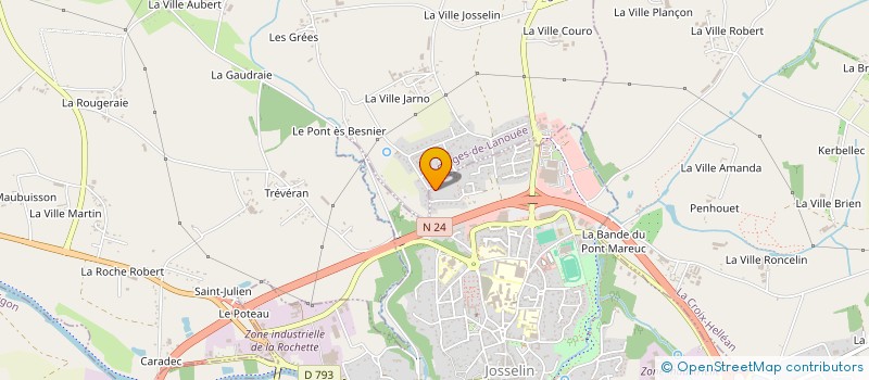 localisation de l'entreprise MONSIEUR BAPTISTE LE CALLONNEC  JOSSELIN